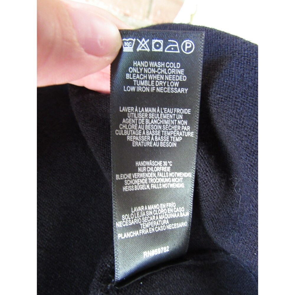 NWT Adrianna Papell Womens M Sweater Black Long Sleeve Pullover Middle Seam - Picture 11 of 16